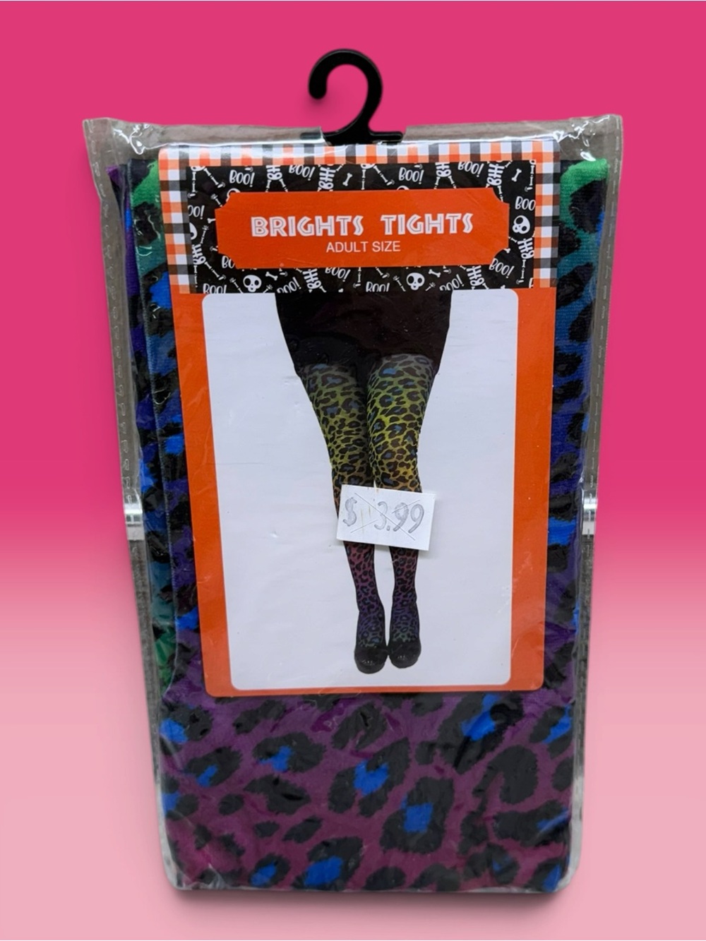 Regent Products Halloween Costume Neon Leopard Bright Tights One Size